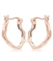 Wavy Curly Wave Design Silver Hoop Earring HO-2510